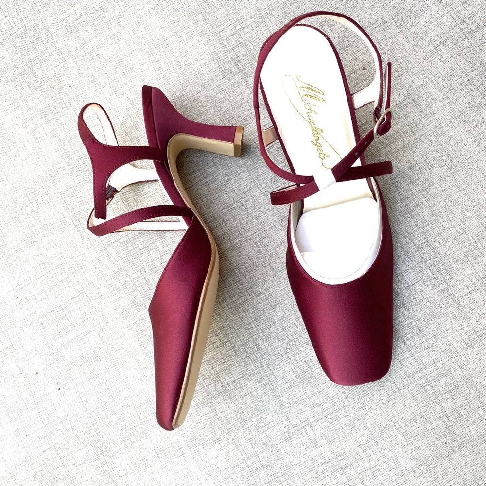 NWT Elegant Burgundy/Wine Women's Shoes - Picture 4 of 5